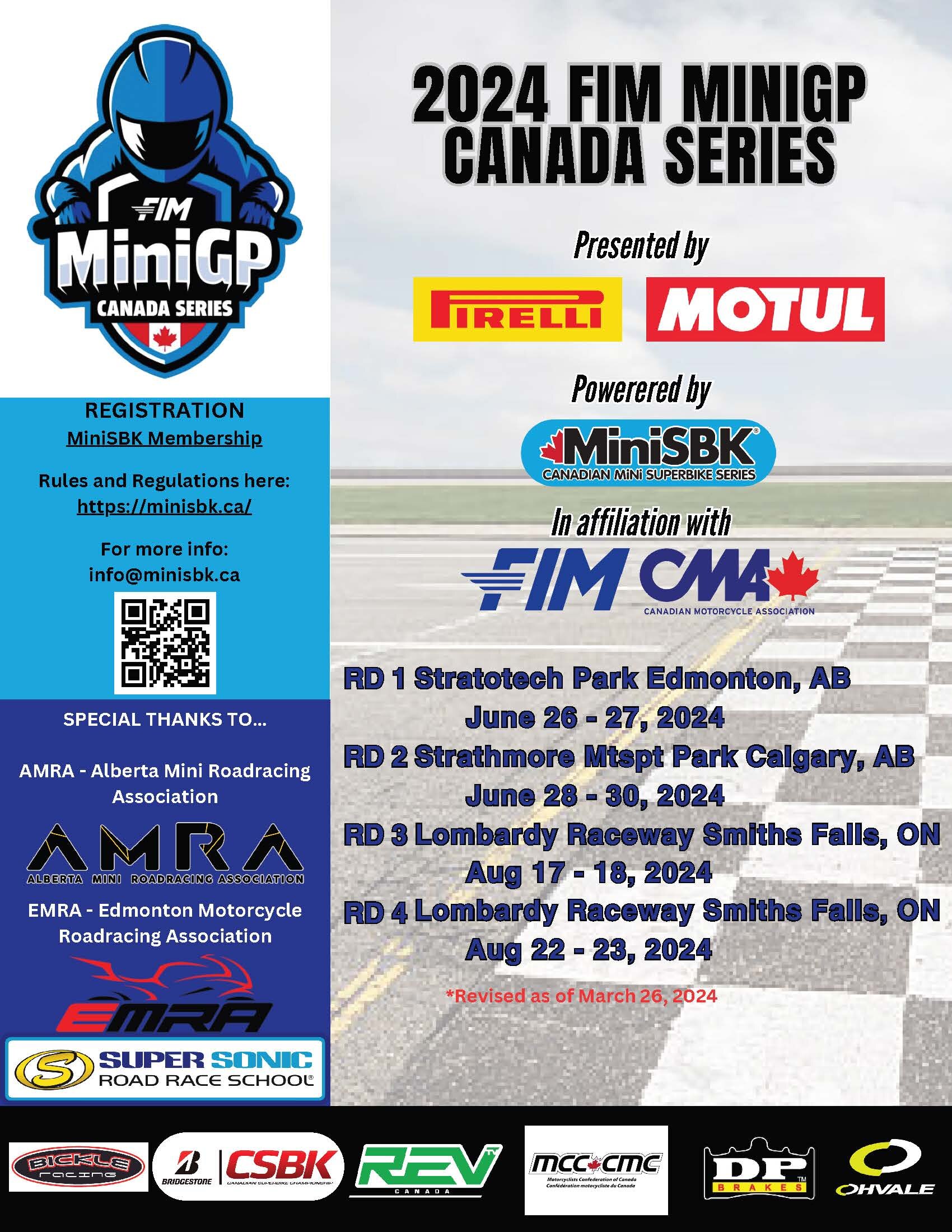 2024 FIM MiniGP Schedule REVISED V1